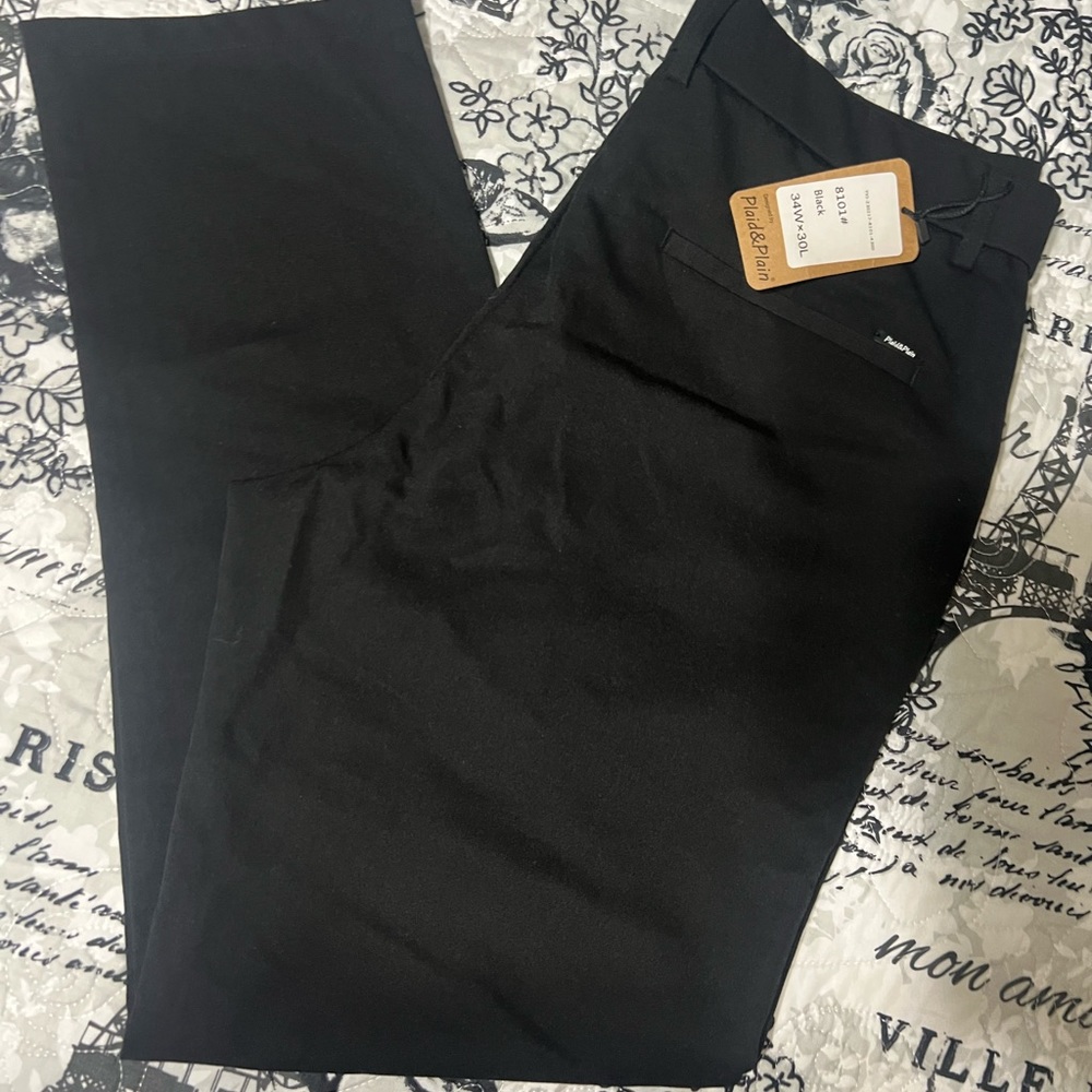 Men’s Plaid and Plain Dress Pants